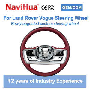 Volante Navihua Mejorado en Cuero y Fibra de Carbono, Color Personalizado para Land Rover Range Rover Vogue 2015-2022, Reemplazo Interior - Product Image 1