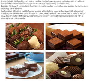 Petite machine à tempérer le chocolat 7L, distributeur automatique de table pour enrobage de noix et de fraises - Product Image 5