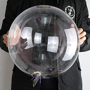 Globo de globo redondo transparente, globo de burbuja transparente, ecológico, con impresión de cristal, led por mayor - Product Image 5