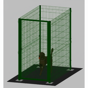 Recinto Modulare per Cani in Ferro Zincato e Verniciato Verde con Pali Imbullonati 200x100x172cm Cancelli e Recinti per Animali - Product Image 1