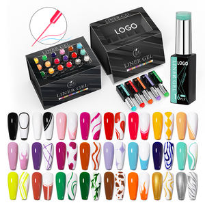 AS Private Label Gel Paint 24 <span class=keywords><strong>Colores</strong></span> Botella Kit <span class=keywords><strong>de</strong></span> suministros para uñas Uv Gel Polish Nude Barniz Colección Gel Liner Line Nails Art Set - Product Image 1