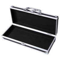 Longue valise de transport pour instruments de vol en aluminium avec mousse à l'intérieur, valise de rangement en aluminium
