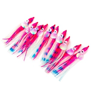 WEI Luminous 5CM 6cm 10cm Falda de calamar Faldas de pulpo Pesca Señuelos blandos con <span class=keywords><strong>escamas</strong></span> - Product Image 1