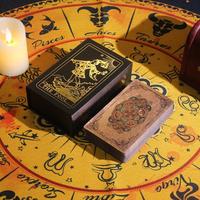 Cartes de Tarot et d'Oracle en PVC estampées or, luxueuses, durables et exquises, impression personnalisée, divination, prix d'usine, fabrication artisanale