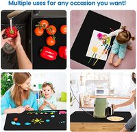 Tapis de table en silicone antidérapant résistant à la chaleur de qualité alimentaire, tapis de table à manger, tapis de comptoir, facile à nettoyer, antiadhésif