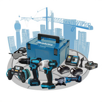 Ensemble de perceuse sans fil OEM personnalisable 4 pièces, batterie 20V 2.0Ah, clé à chocs, meuleuse d'angle, marteau électrique, bricolage