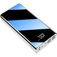 Cargador de teléfono móvil de alta capacidad, cuatro puertos USB, interfaz de tres entradas, batería externa de 40000mah