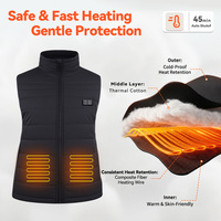 Gilet chauffant USB de qualité supérieure à col montant, 5 zones chauffantes, 3 niveaux de contrôle de la température, gilet chaud d'hiver pour hommes et femmes, pour l'extérieur