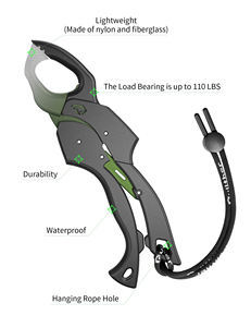 Pinza para Peces de Nylon y Fibra de Vidrio de 9.2 Pulgadas con Cordón Antipérdida, Herramienta de Pesca en Agua Salada, Logotipo y Caja Personalizados, Venta al Por Mayor de Fábrica - Product Image 3