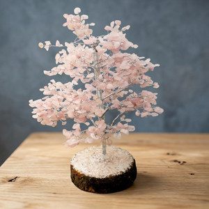 Handmade Natural Rose Quartz <b>Crystal</b> <b>Tree</b> Silver Wire White Stone Base for Thanksgiving Easter Home Decoration Art Collectible - Product Image 1