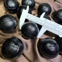 Sphère de basket-ball en obsidienne noire de haute qualité sculptée naturelle en gros pour la décoration de la maison