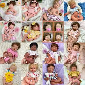 16Inch Zeer Realistische Volledige Siliconen Ronde Ogen Herboren Pop Handgemaakte Baby Meisje Art Pop Met Gedetailleerde Gelaatstrekken - Product Image 6