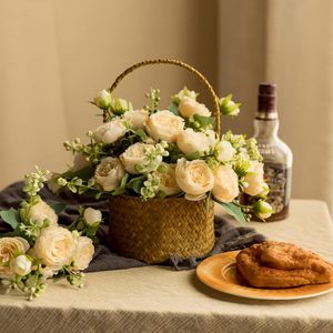 Fleurs artificielles de pivoine champagne, fleurs de pivoine en soie, bouquets pour mariage, centre de table, arrangement floral - Product Image 6