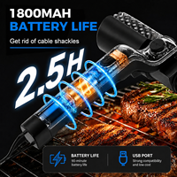 180 °   Nettoyeur de barbecue électrique réglable, brosse électrique pour barbecue rechargeable 1000 tr/min, brosse électrique à rouleaux en acier inoxydable