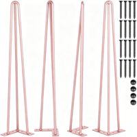 Patas Metálicas Modernas Tipo Hairpin para Mesa, Silla, Escritorio, para Dormitorio, Cocina, Sala de Estar, Hospital, Hotel