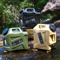 12 litres PE matériel extérieur seau d'eau Drinkware réservoir d'eau robinet pour Camping voiture auto-conduite voyage cruche et conteneur