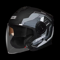 Casque de moto modulaire demi-face de haute qualité certifié DOT en ABS avec matériaux PC et PP – Nouveaux accessoires moto