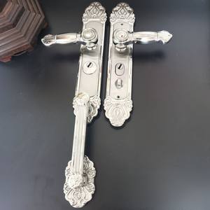 Serrure de porte mécanique en laiton massif 68 Center, design moderne, très vendue, antivol, poignée universelle, quincaillerie haut de gamme - Product Image 1