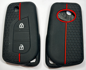<span class=keywords><strong>Housse</strong></span> de protection pour clé de voiture, compatible avec Mazda, style texturé, en silicone de qualité supérieure, coque de protection pour clé - Product Image 6