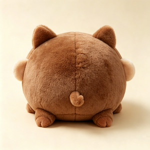 Peluche de cerdo de dibujos animados personalizado, muñeco de cerdo marrón suave para abrazar, cerdo rosa suave con hocico redondeado y pequeños costuras en las narinas. - Product Image 3