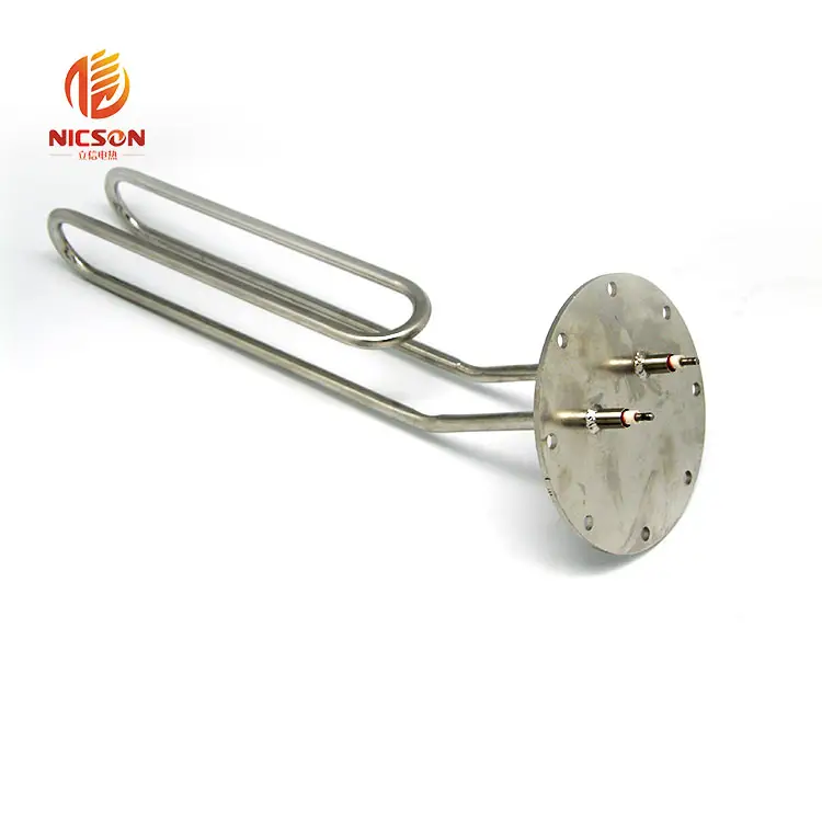 Stainless Steel Water Heater Heating Element Flanged Immersion Coil Tubular Tube Heater