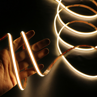 Bande LED COB à découpe libre n'importe où, 528 LED/m, haute densité, sans points, flexible, pour éclairage linéaire d'armoires et de maisons