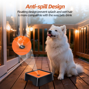 Mangkuk Anjing Anti Tumpah dengan Pelat Mengambang - Mangkuk Air Hewan Peliharaan Plastik Anti Tumpah Anti Selip Tahan Lama untuk Perjalanan - Product Image 3
