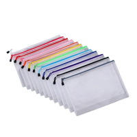 Pochette de documents en plastique imperméable personnalisée X515, pochette à fermeture éclair en maille, dossier transparent pour fournitures scolaires et de bureau, pochette de classement A4 en PVC