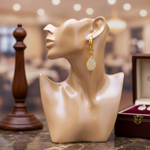 Pendientes colgantes con diseño de piedra de circón, venta al por mayor turca, joyería de plata de ley 925 - Product Image 3
