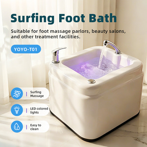 Bañera de Hidromasaje para Pies de Alta Calidad para Salón de Belleza, Terapia Acuática, Cuidado Relajante de los Pies con Masaje de Burbujas y Luces de Colores - Product Image 3