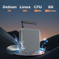 Y003 RK3566 4GB 32GB TV BOX Linux 5,15 Ubuntu22.04 Debian11 OS Media Player 2,4G/5G WIFI B-T 1000M LAN RJ45 Decodificador óptico