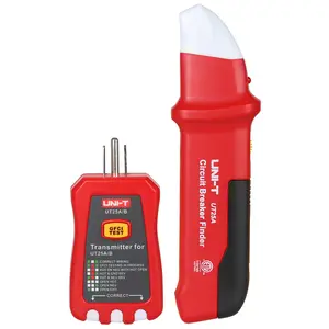 UNI-T AC Disjoncteur Finder avec Intégré PRISE GFCI Testeur AC 90-120V USA Plug Réglable Sensibilité Indication Bip