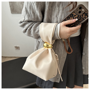 <span class=keywords><strong>Borsa</strong></span> a secchiello da <span class=keywords><strong>donna</strong></span> in stile vintage, portatile con chiusura a cerniera, design di nicchia elegante, nuova <span class=keywords><strong>borsa</strong></span> <span class=keywords><strong>piccola</strong></span> testurizzata - Product Image 3