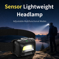 Linterna Frontal COB LED de 700 Lúmenes Recargable con Sensor de Movimiento, Zoom y Resistencia al Agua IP67 para Trabajo, Reparaciones y Camping