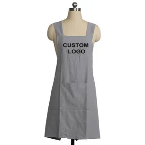 stone washed mother and daughters women linen cotton apron