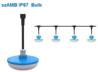 Lampe pour poulailler 7-15W IP67 Étanche AC100-265V 130lm/W avec diffuseur laiteux Garantie 5 ans