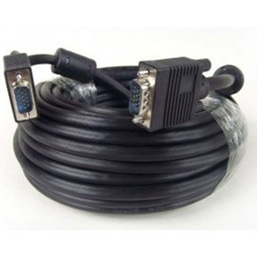 สาย VGA 20 เมตร แบบตัวผู้ต่อตัวผู้ ทองแดงปลอดออกซิเจน ป้องกันด้วยฉนวนถัก สำหรับจอภาพ ความละเอียด 1080P  หุ้มด้วย PVC บรรจุแบบม้วน - Product Image 1