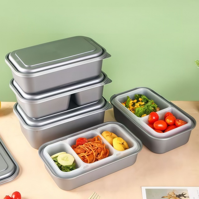 Snackle Box Container 8 Compartments Divided for Two Compartments Plastic Microwave Food Container