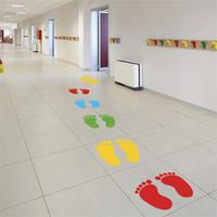 Kit d'autocollants muraux amovibles personnalisés pour sentiers sensoriels, décoration scolaire, autocollants en vinyle PVC pour salles de classe et éducation des enfants