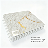Panneau mural SPC couleur personnalisée, doré, étanche, durable, facile à installer pour la décoration extérieure et intérieure des hôtels et centres commerciaux