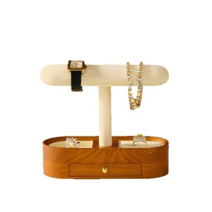 Expositor de relojes de madera maciza personalizado, expositor de pulseras de relojes de alta gama, accesorios de exhibición para almacenamiento de joyas - Product Image 5