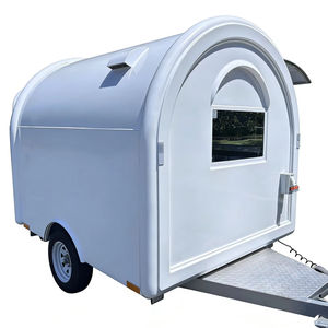 Stock White Small Towed Street Vending Snack Cart Fried Chicken Burger Fast Food Range Hood Hanging <b>Cabinet</b> Stainless Steel - Product Image 1