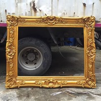 Cadre mural de luxe en résine dorée, style européen, fait main, vintage, antique, écologique et durable pour la décoration intérieure