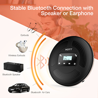 Lecteur CD/DVD/VCD portable avec écran LCD et émetteur FM Batterie rechargeable et bouton tactile