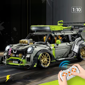 Guly 10632 Mini Racing Car 1:10 Mô Hình Với Động Cơ Xây Dựng Khối Lắp <span class=keywords><strong>R</strong></span>áp Gạch Cho Trẻ Em Tự Làm Quà Tặng Sinh Nhật Đồ Chơi 2550 cái/bộ - Product Image 2