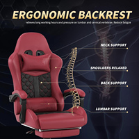 Vente en gros Thaïlande Colombie Premium noir logo complet Massage Chaise de jeu Pc confortable DDP Silla Chaise de jeu avec repose-pieds