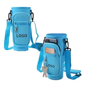 Bolsa Portabotellas Personalizada de 40 oz, Multifuncional, con Correa Cruzada y Bolsillos Laterales - Product Image 3