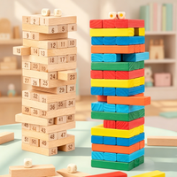 Runwood - Juego de Bloques de Construcción Digitales Ecológicos de Alta Calidad para Niños, Juego de Mesa Educativo, Torre de Bloques de Madera Apilables