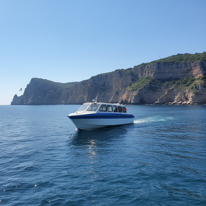 Grandsea Bateau-taxi touristique à grande vitesse de 28 pieds, en fibre de verre, petit bateau de passagers avec moteur, à vendre - Product Image 4
