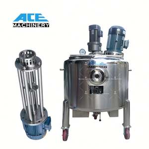 Agitador Cosmético de Acero Inoxidable de 300L, Homogeneizador de Alto Cizallamiento, Tanque de Mezcla Vertical con Calefacción, Máquina Emulsionadora para Crema - Product Image 1